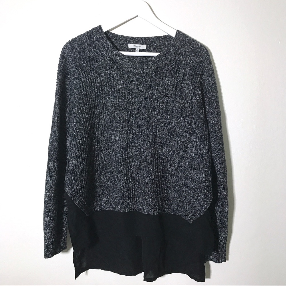 💫2 for $40 💫 Madewell mixed fabric knit sweater
